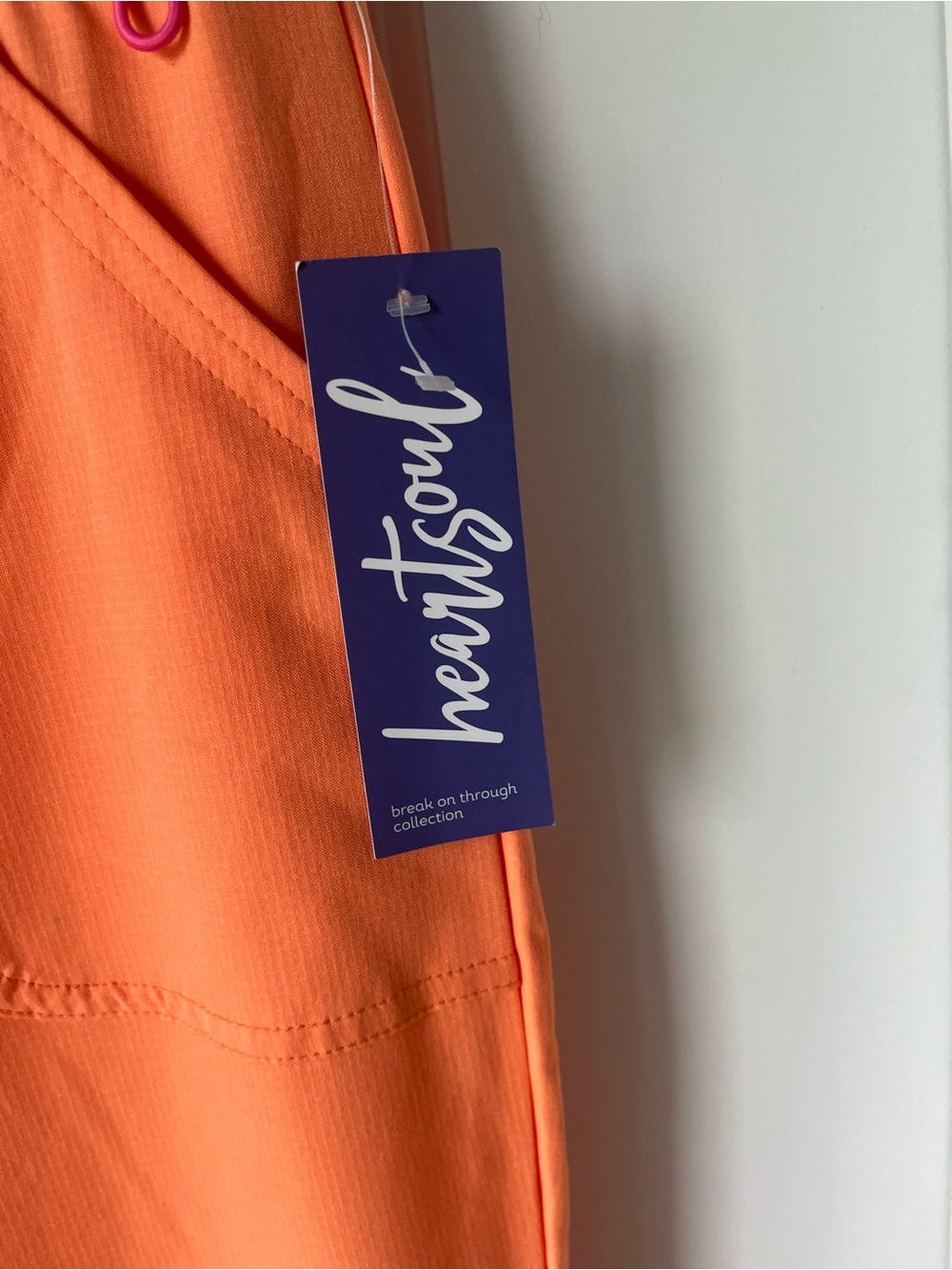 HeartSoul scrubs Orange Utility Scrub Joggers nwt see pics/description Med P - Picture 2 of 8